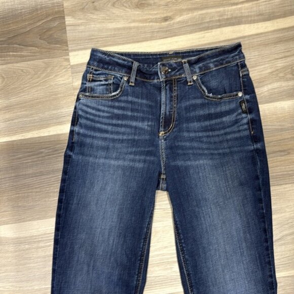 Silver Jeans Avery Blue Straight Denim size 28 - Picture 4 of 12